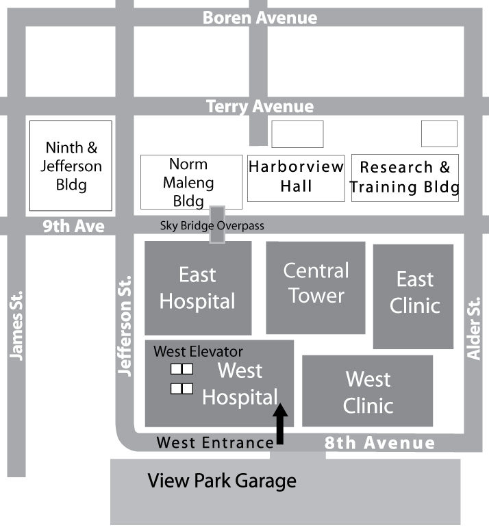 street map of Harborview Medical Center