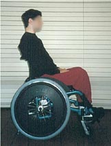 Figure 3: Proper ears-over-shoulders-over-hips alignment is achieved in this wheelchair configuration.