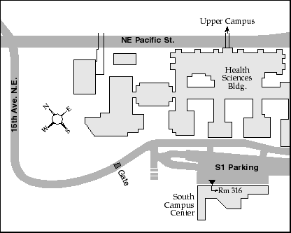 map of south campus center building