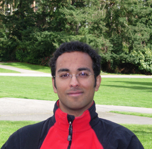 Photo of Aditya on University of Washington campus.