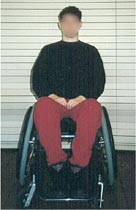 Figure 3: Proper ears-over-shoulders-over-hips alignment is achieved in this wheelchair configuration.